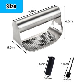 Gxlaihly 1 Stück Upgrade Edelstahl Knoblauchpresse,Knoblauch schneider,Edelstahl Knoblauchpresse Wippe,2024 Upgrade Edelstahl Knoblauchpresse,Knoblauchpresse, Wipp-Set, Küche