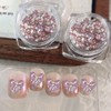 Multiple Shape Pink Nail Rhinestones for Nails Supplies Mini Steel