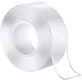 Reutilizable Nano Tape, TBONEEY Nano Cinta Adhesiva de Doble Cara Lavable Sin Rastros, Almohadillas de Gel Antideslizantes, para Pared, Cocina, Alfombra, Fijación de Fotos
