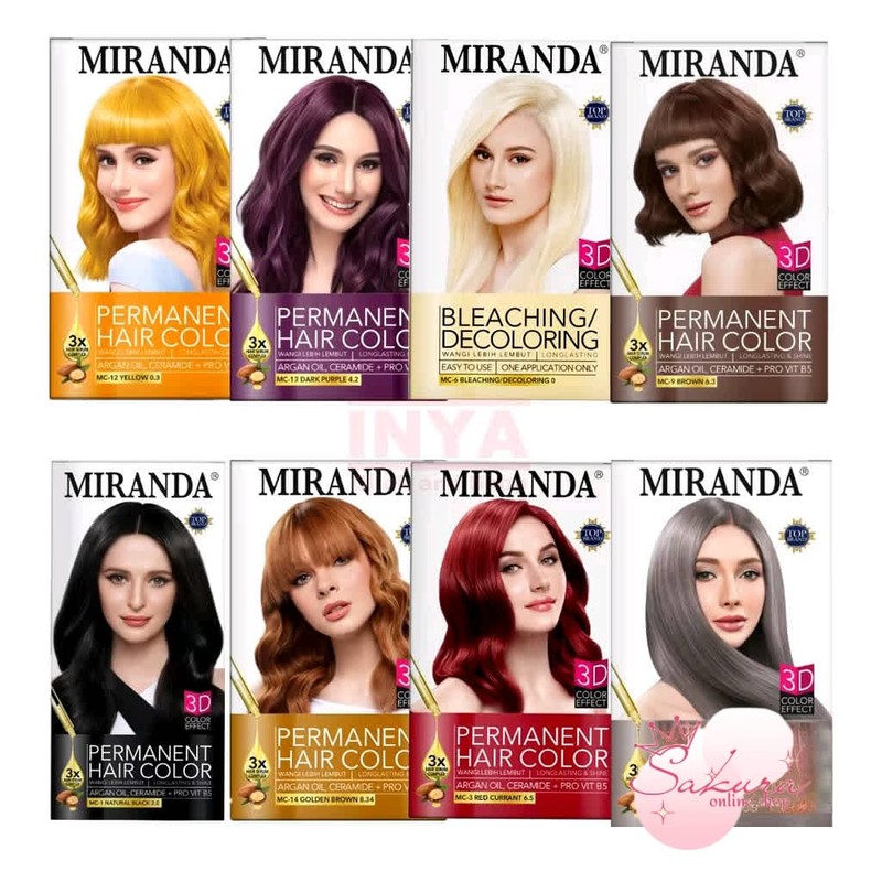MIRANDA HAIR COLOR - Semir Rambut (30mlx2)+10ml - Pewarna Rambut