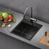 13 x 15 x 9 Inch Black Drop In Kitchen