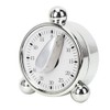 Baking Timer Mechanical Cooking Reminder 60 Minute Kitchen Timer, Silver