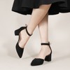 Ankis Closed Toe Heels for Women -Black Pointed Toe Heels
