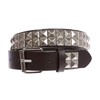 Kids 1" Snap On Punk Rock Studded Leather Belt, Dark