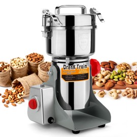 800G Electric Grain Grinder Mill，110V Swing-Type 304 High-speed Spice Herb Mill Commercial Powder Machine for Dry Cereals Grain Herb Spice Coffee Corn Bean Pepper, Etc., (800G High-Speed)