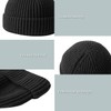 Furwabo Trawler Beanie Watch Hat Roll-up Edge,Ski Knitted Cuff Caps