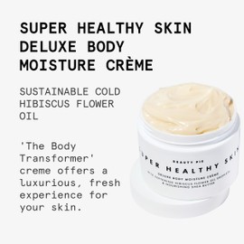 Beauty Pie Super Healthy Skin Deluxe Body Crème – Rich Hydration Body Butter with Cold-Pressed Hibiscus Oil, Hyaluronic Acid & Vitamin E – 8.45oz Nourishing Body Moisturizer for Dry & Mature Skin