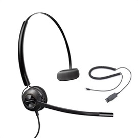 Plantronics HW540 EncorePro Noise Cancelling Convertible Headset for Avaya Phones, Mute Button Telephone Cord Included, Compatible w/J139, J169, J179, 1608,1616, 9610, 9620, 9620L, 9620C, 9630, 9630