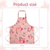 Aprons for Cooking,Pinny Apron with Pockets Floral Pattern,Waterproof and Adjustable
