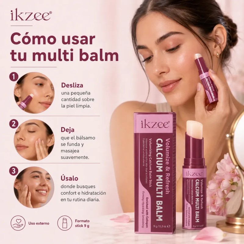 Bálsamo Facial Hidratante Con Colágeno Y Calcio Humectante