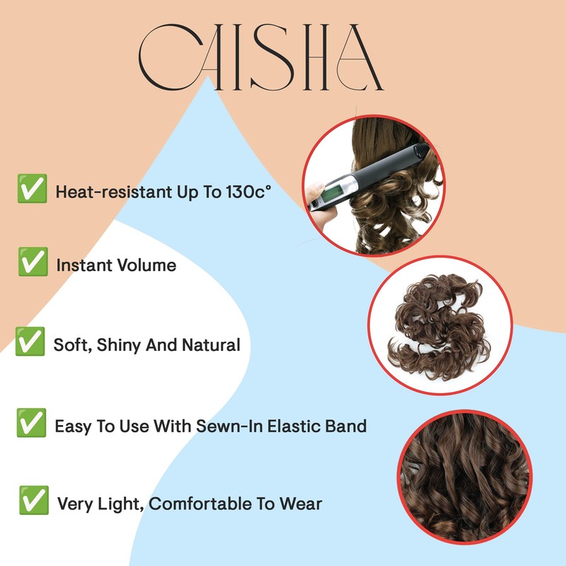 CAISHA Hairpiece Hair Wrap Heat-resistant Synthetic Fibres Curly Messy Updo