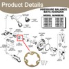 M961854-0070A Fixation Ring Replacement for American Standard Toilet Parts,Toilet Hardware