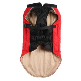 Dog Winter Jacket Thickening Warm Dog Cold Weather Coats for Autumn Winter Red Black 2XL