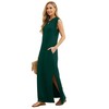 GRECERELLE Women's Summer Crew Neck Loose Split Casual Long Maxi
