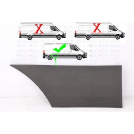 Aftermarket Products FOR MERCEDES SPRINTER W907 2019-2024 PASSENGER SIDE REAR TRIM MOLDING COVER RH