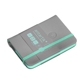 Antartik A7 Smooth Grey and Turquoise Hardback Notebook with Elastic Band 80 Sheets 80g FSC
