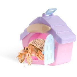 LIUZONGIN 2 Pack Hermit Crab Hiding Toy Small House Toy Hermit Crab Climbing Hut Creative Decoration