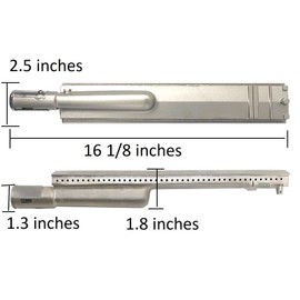 HONSIN Heavy Duty Cast Stainless Steel 304 Grill Burner for Bull, Outdoor Premium Gas BBQ Grill Burner Replacement for Bull Lion Cal Flame Blaze Aussie Bakers Chefs Thermos Turbo CharBroil (1PC)