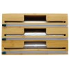 HELIA Bamboo Kitchen Wrap Organizer | Wall Mounting Foil and