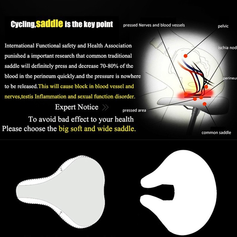 No Nose Saddle Bicycle Seats Soft Thickened Bicycle Riding Accessories