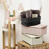 21 x 13 x 15.5 cm Wicker Basket, Black, Storage