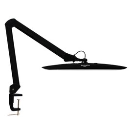 bemelux 117PCS LED Clamp Desk Lamp, 20 Inch Metal Swivel Arm with Protective Casing, 2200 Lumens, Dimmable Task Lamp for Reading, Office Work, Sewing, Study, and Crafts(Black)
