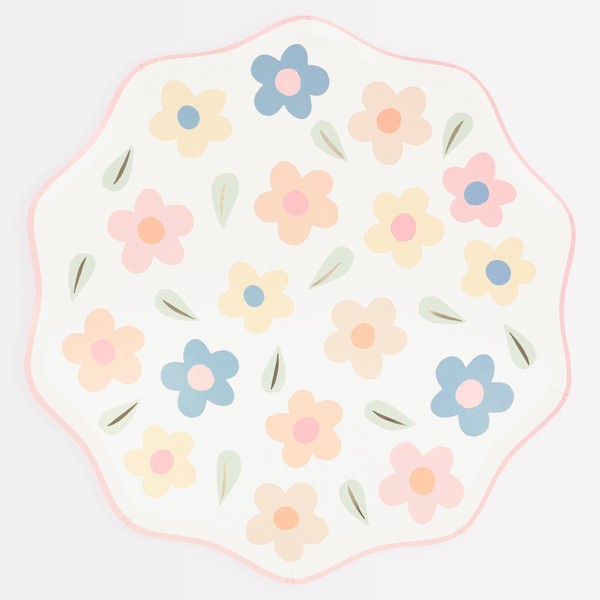 Meri Meri Happy Flowers Dinner Plates (Pack of 8)