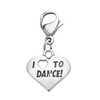 Sportybella Dance Clip-On Charm with Love Dance Card – Heart-Shaped