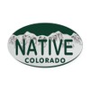 CafePress Native Colo License Plate Oval Car Magnet, Euro Oval
