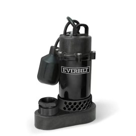 Everbilt NEW Everbilt 1/2 HP Submersible Aluminum Sump Pump with Tethered Switch 53gpm