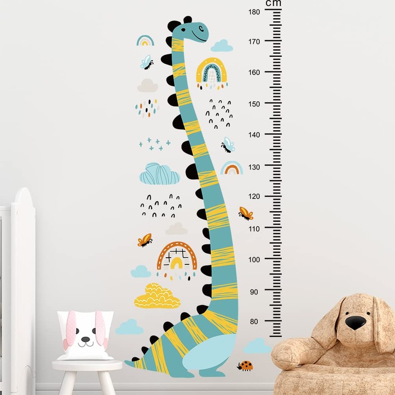 ZARROUEA Height Meter Wall Sticker, Stylish, Trees, Leaves, Animals, Cute,