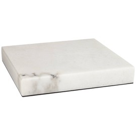 360 Lighting 8" Square x 1" High Pedestal Lamp Riser White Marble Finish Single Shade Living Room Bedroom Bedside Nightstand House Office Home Reading Kitchen Entryway Console Family Dining Decor