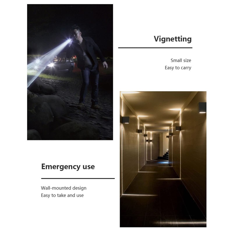 Gavigain Wall Mounted Emergency Flashlight,Power Failure Light High Lumens LED
