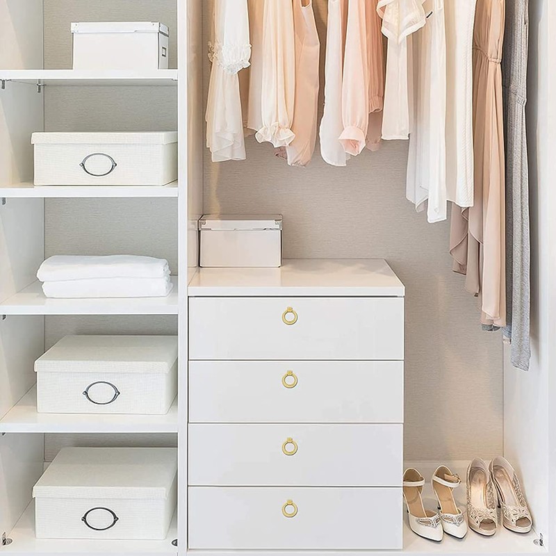 Cabinet Knobs, Metal Ring Pull Handles, Hardware Drawer Pulls Rings