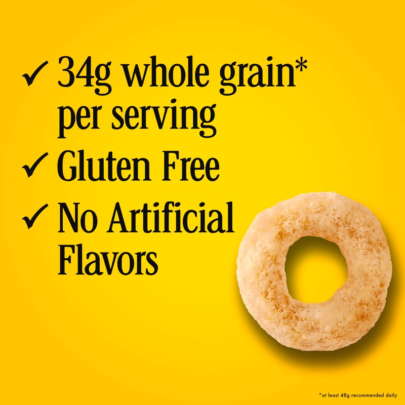 Cheerios, Heart Healthy Gluten Free Breakfast Cereal, Family Size, 18
