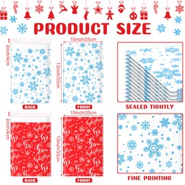 TecUnite 40 Pcs Christmas Poly Bubble Mailers Padded Envelopes Retailer Mailing Bubble Envelope with Adhesive Lightweight Dust Tear Resistant Shipping Envelopes, 10 x 13 Inch
