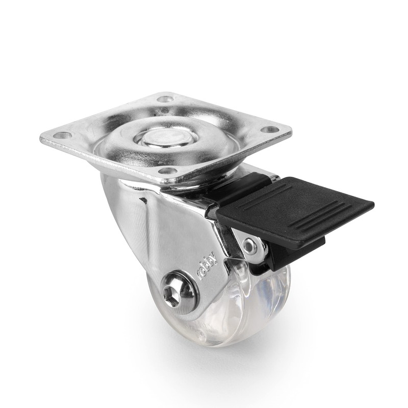 Emuca - Caster wheels with a mounting plate, Ø 35mm