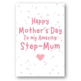 Second Ave Pink Hearts Step Mum Happy Mother's Day Card For Step Mum Mummy