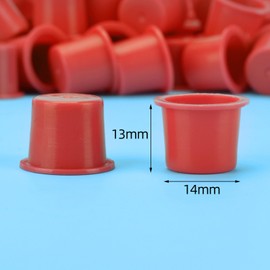 Tattoo Ink Cups, ATOMUS Red Yellow Blue Large 14mm 300pcs Disposable Tattoo Pigment Ink Caps Cups for Tattoo Ink Tattoo Supplies,Tattoo Kit, Tattoo Accessory