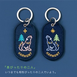 Iroha Publishing Key Chain 2/8b PAIR KEY RING ONE, blue