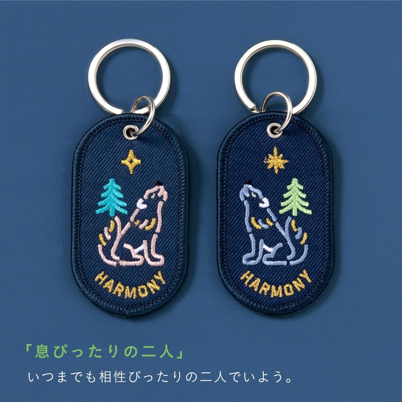 Iroha Publishing Key Chain 2/8b PAIR KEY RING ONE, blue