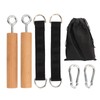 OUKENS Wooden Pull-Up Handles, Comfortable Handles for Building Muscle Strength,