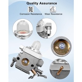 QAGGUM Carburetor Fit for Wacker Neuson BS50-4As BS60-4As BS70-4As Rammers Equipped Fit for Honda GX120RT Fit for Tillotson HDA329 Engine, Replace 16100-ZDJ-V72