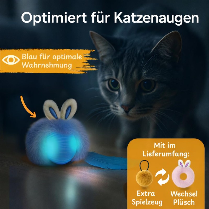 Tierhood Cat Toy Self Activity - Interactive Cat Toy Electric