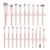 Brochas De Maquillaje Kit 20 Pcs Para Maquillaje Profesional Rosa