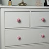 Nicola Spring 6 Pack Pink Ceramic Round Drawer Knobs with