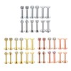 Prettyia 12Pcs 16G Crystal CZ Anillo De Labio Labret Roscado