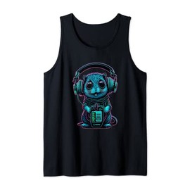 Hamster DJ Cute Hamster Making Music Club Wear Tank Top