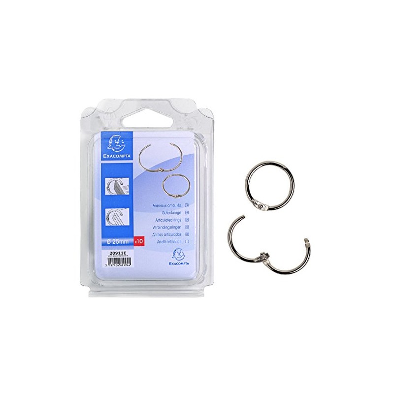 Exacompta - Ref 20911E - Metal Binder Rings (Pack of