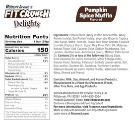 Fit Crunch Barra de proteína FITCRUNCH Delights, diseñada por Robert Irvine, 13 g de proteína y 1 g de azúcar (8 barras,